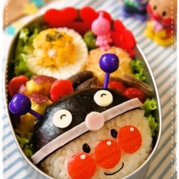 キャラ弁 バイキン頭巾のアンパンマン レシピ 作り方 By ちっち 楽天レシピ キャラ弁 バイキン頭巾のアンパンマン レシピ 作り方 By ちっち 楽天レシピ